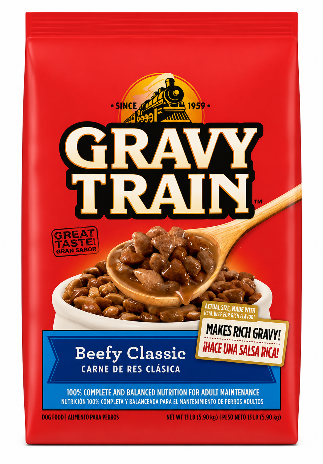 Beefy Classic Dry Dog Food 38 lb Bag for Adult Dogs