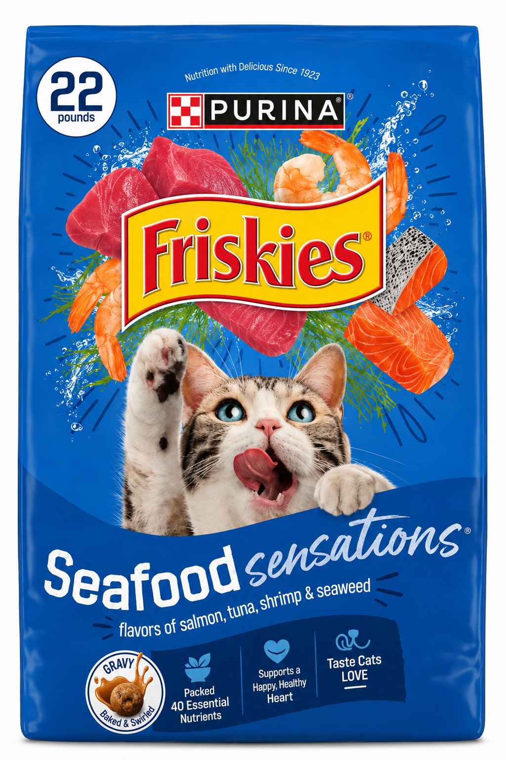Seafood Sensations Dry Cat Food (22 lb)