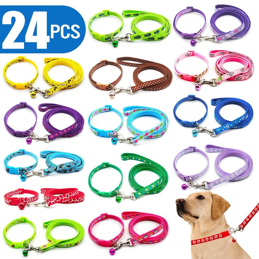 Adjustable Dog Collar, Harness & Leash Set