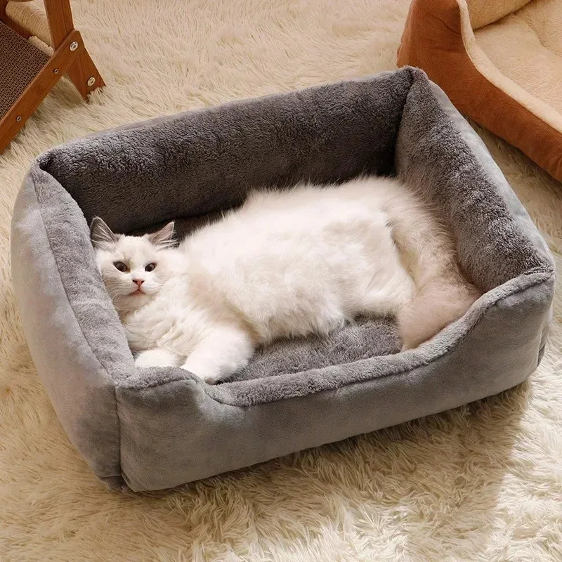 Cozy Plush Cat & Dog Bed