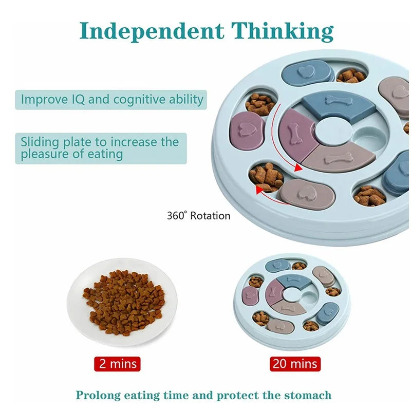Interactive Slow Feeder Puzzle Bowl for Dogs