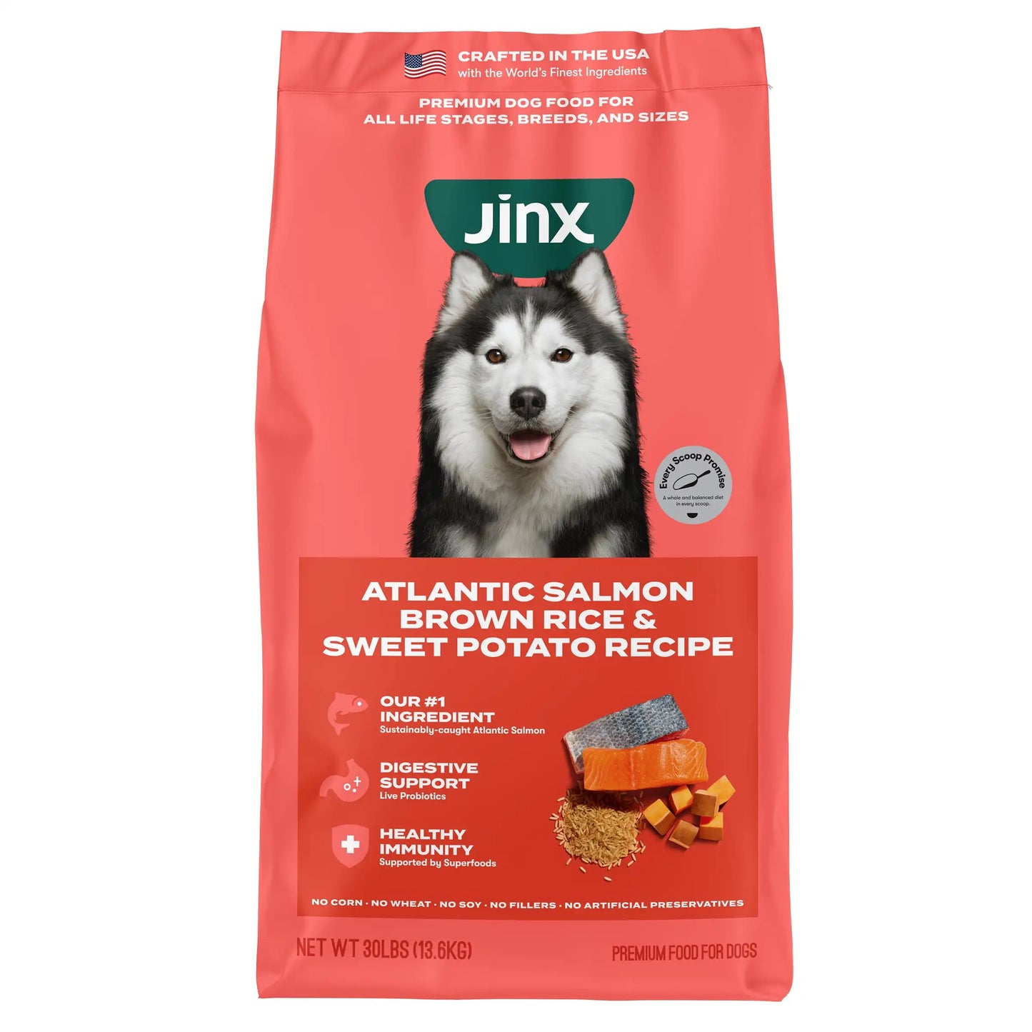 Salmon & Brown Rice Dog Food 30lb Bag