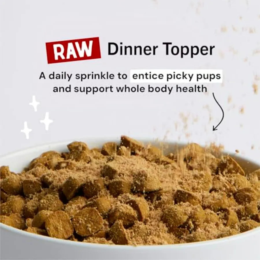 Paw Avenue Freeze-Dried Raw Dinner Dust Dog Food Topper for Picky Eaters