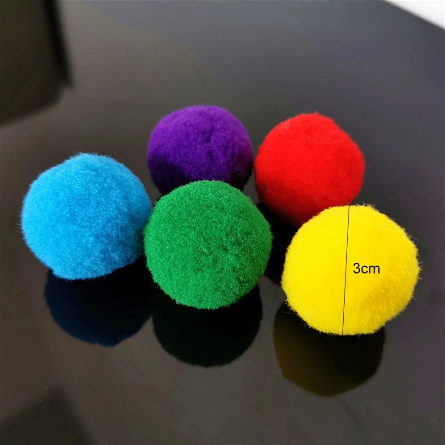 30-Piece Soft Plush Cat Toy Ball Set