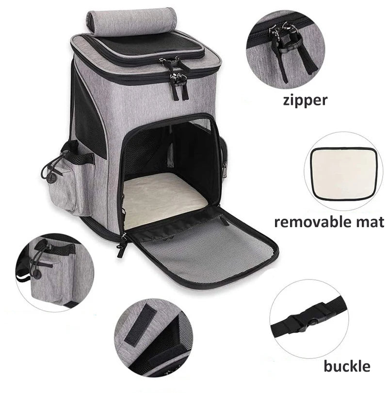Expandable Breathable Pet Carrier Backpack