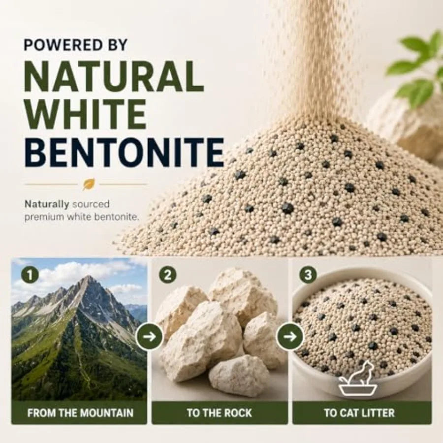 Premium Bentonite Clumping Cat Litter with Active Carbon