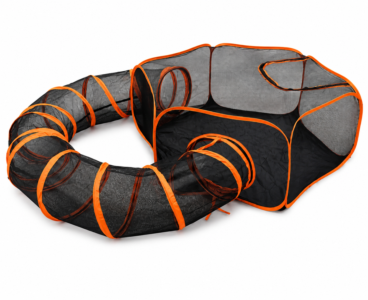 Foldable Pet Play Tent with Tunnel