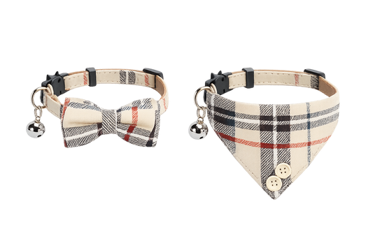 Plaid Breakaway Cat Collar Set
