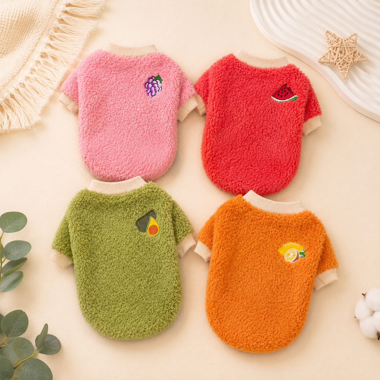 Fruit Print Pet Hoodie