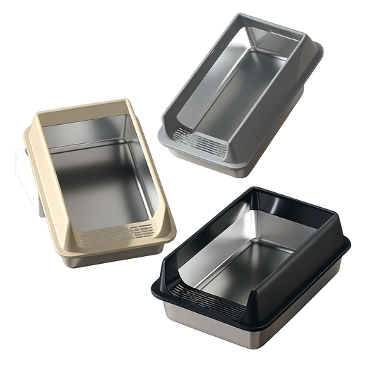 Stainless Steel Cat Litter Box with Removable Lid