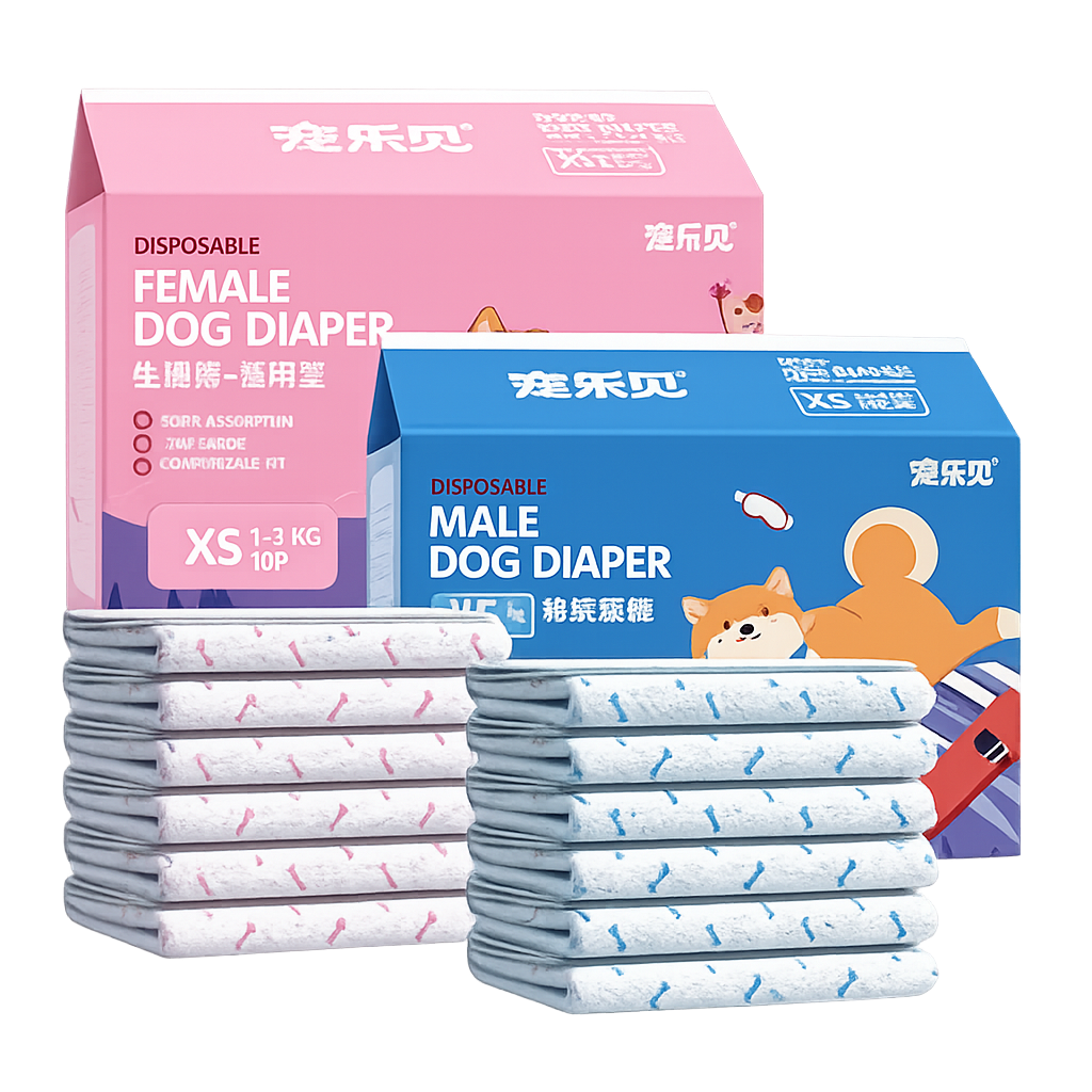 10-Pack Disposable Pet Diapers for Dogs & Cats
