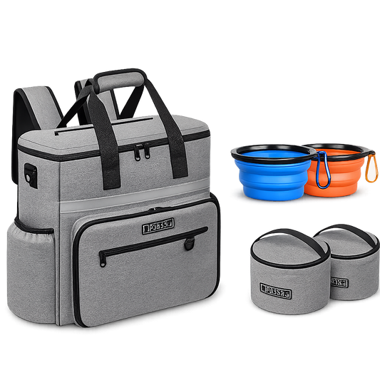 Portable Pet Travel Organizer Bag with Bowls