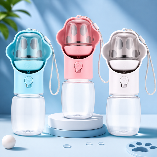 2-in-1 Pet Water Bottle & Food Dispenser