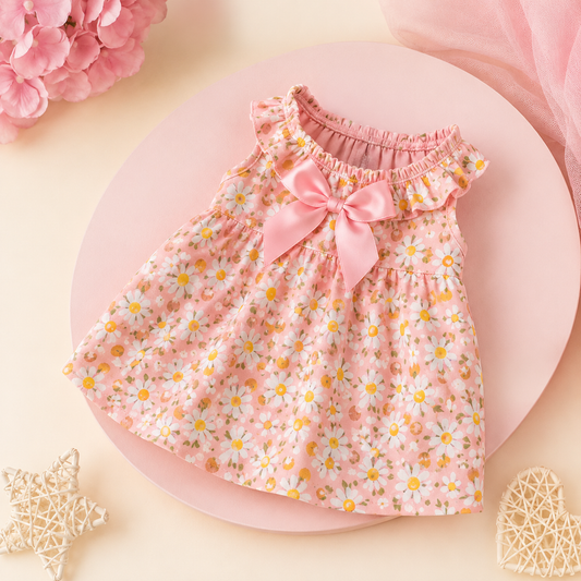 Pink Floral Pet Dress