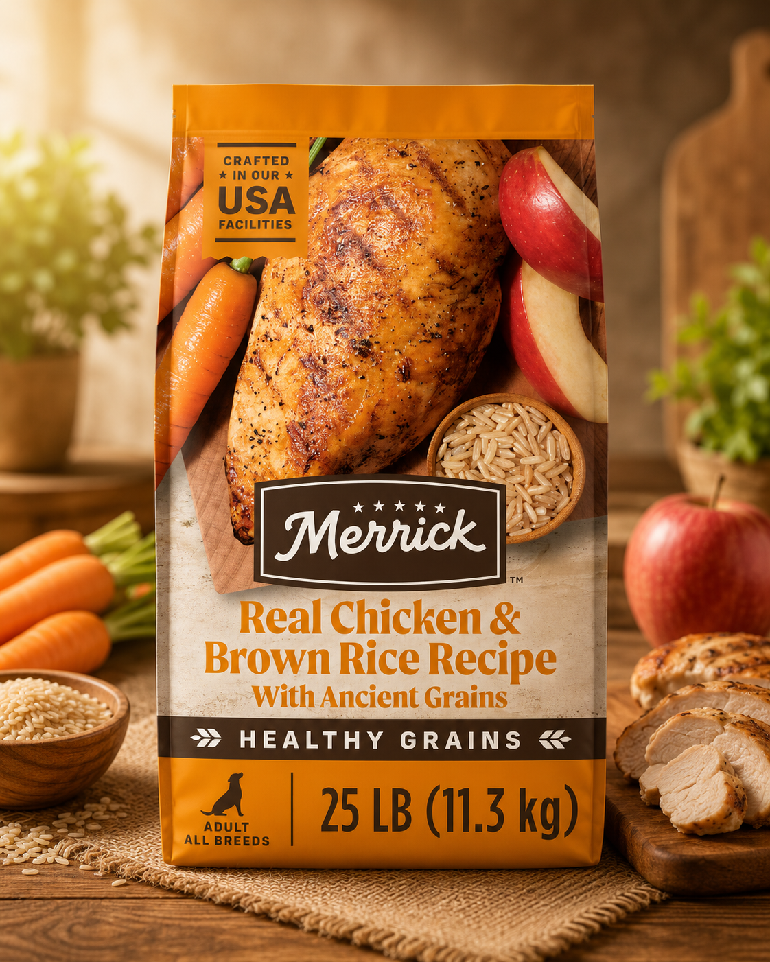 Chicken & Brown Rice Dog Food 25 lb Bag