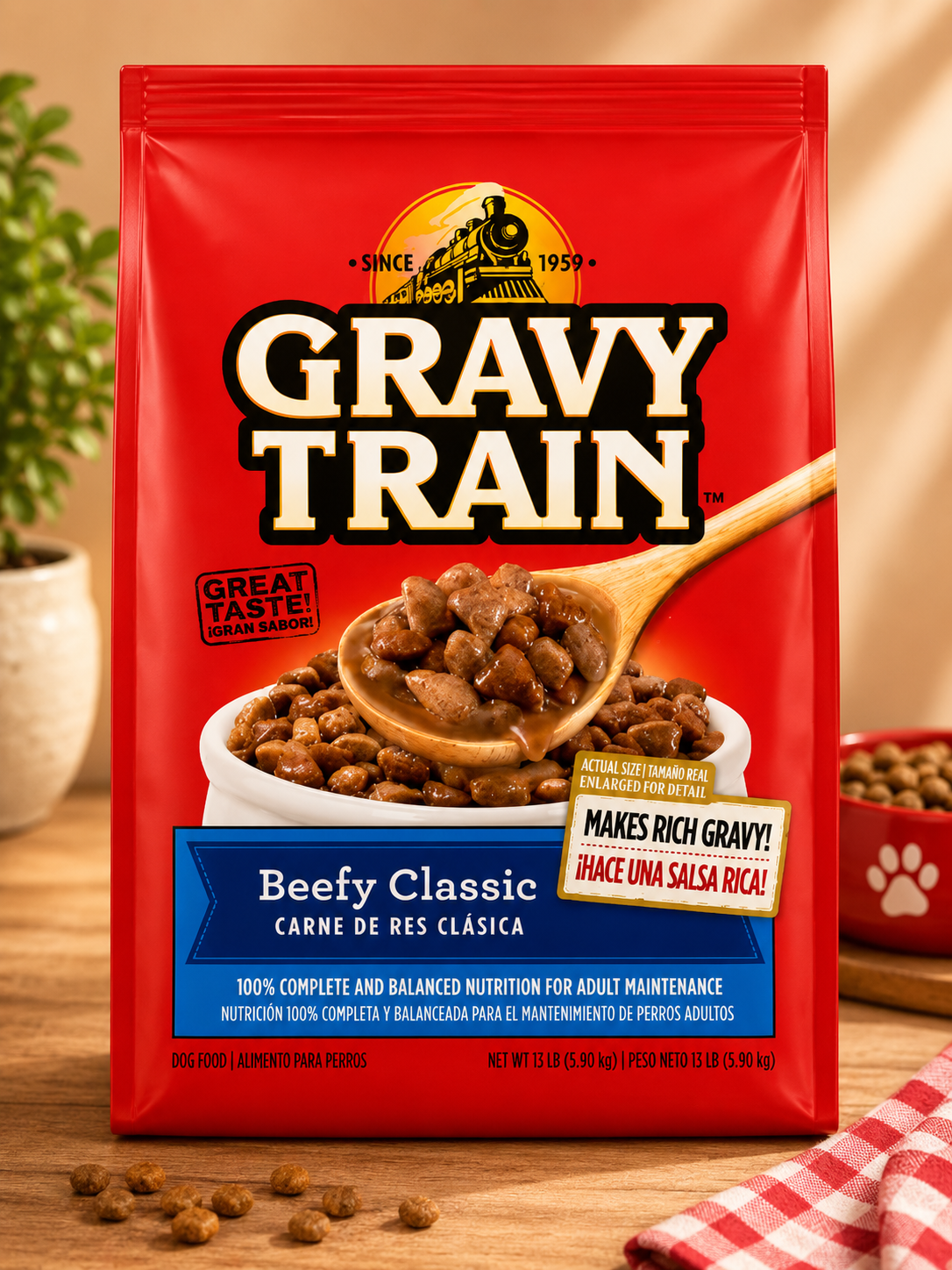 Beefy Classic Dry Dog Food 38 lb Bag for Adult Dogs