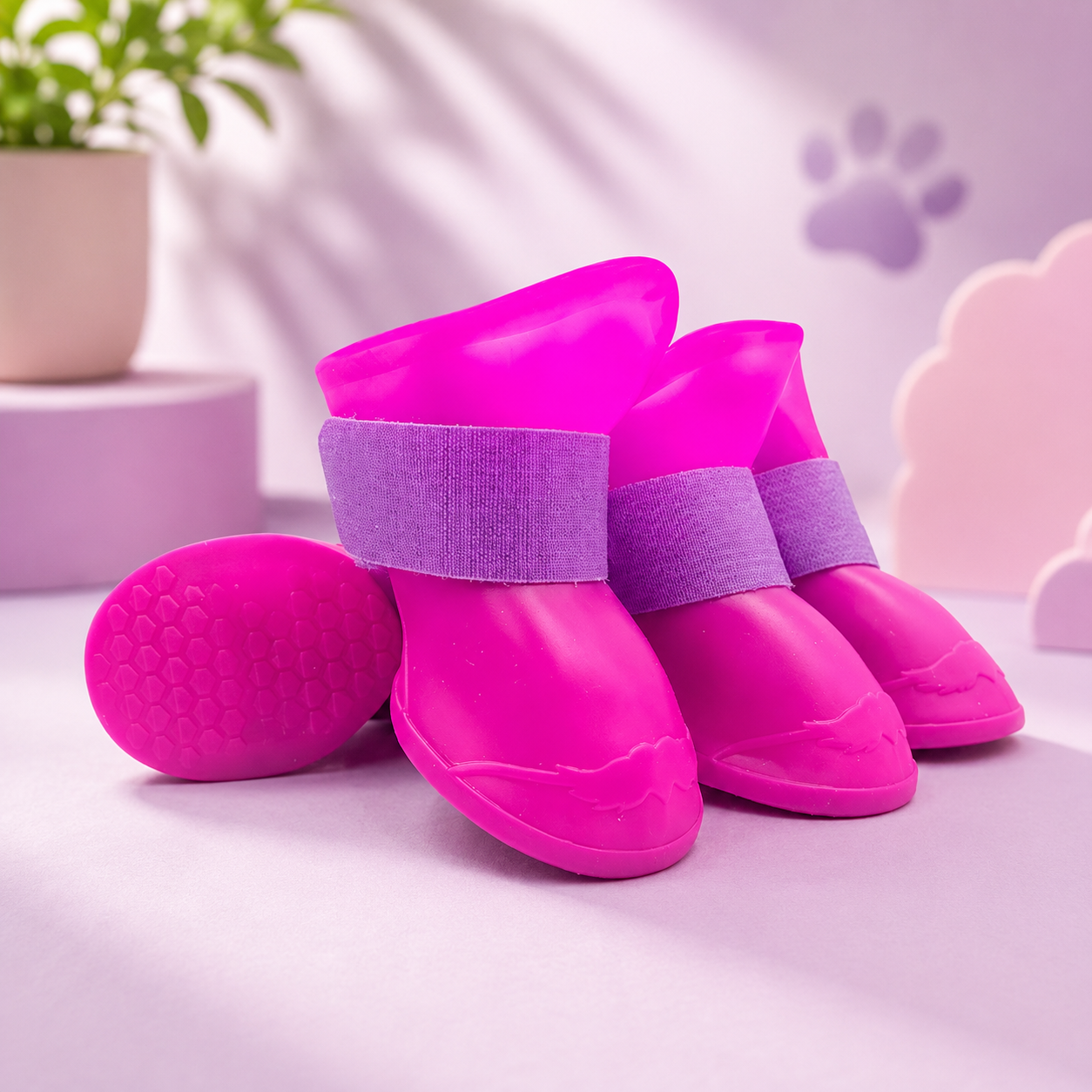 4-Piece Waterproof Anti-Slip Dog Boots