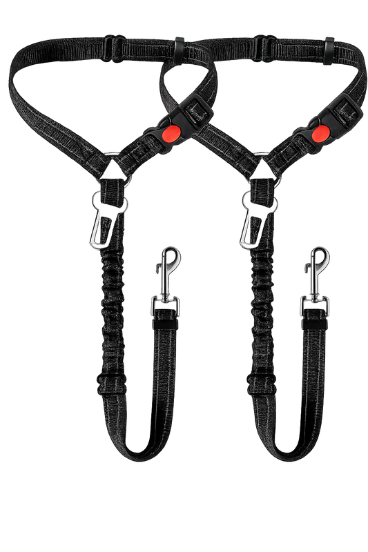 2-in-1 Adjustable Dog Car Seat Belt & Safety Leash