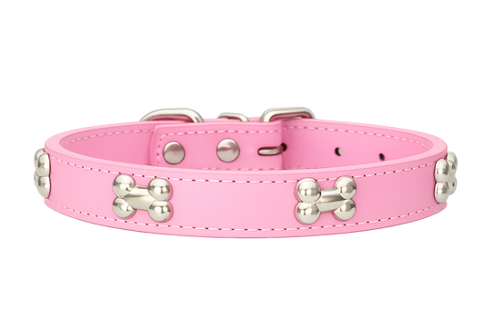 Durable Bone Leather Dog Collar
