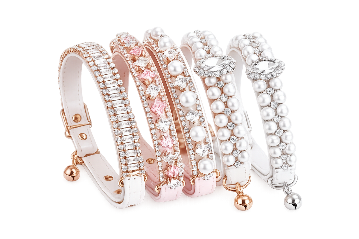 Luxury Pearl Rhinestone Pet Collar