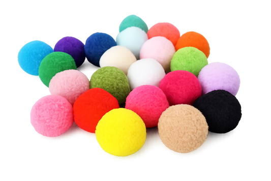 30-Piece Soft Plush Cat Toy Ball Set