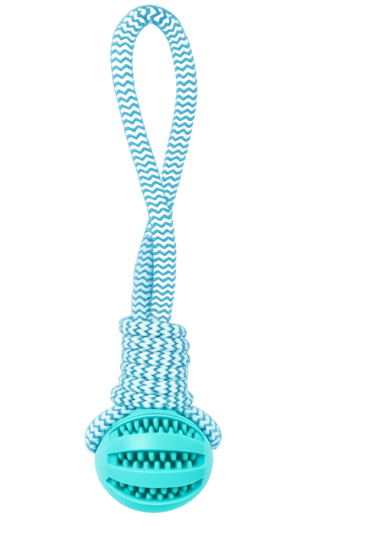 Rope & Rubber Treat Dispenser Dog Toy