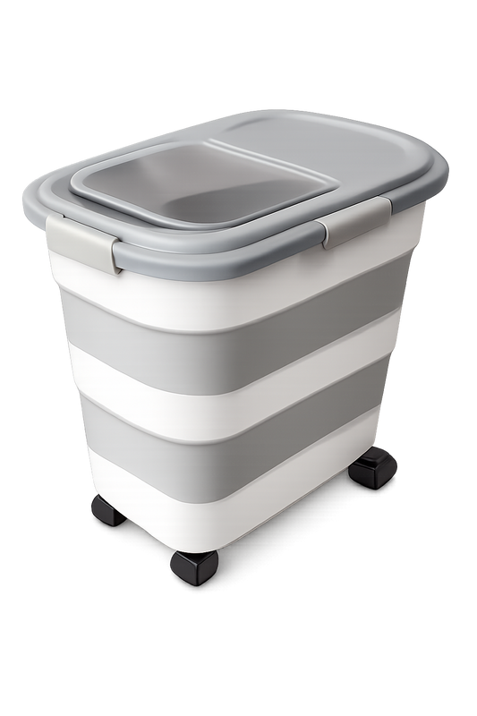 1PCS Collapsible Pet Food Storage Container with Wheels & Scoop