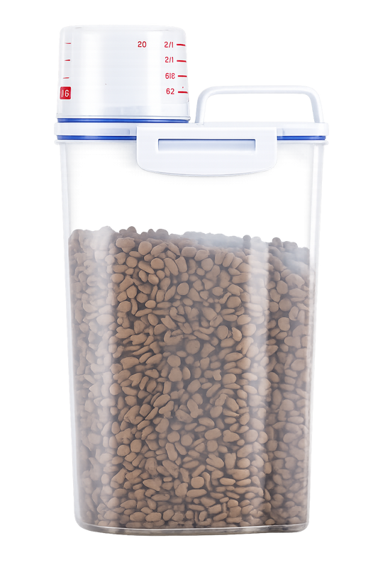 1.5kg/2kg Airtight Pet Food Storage Container with Measuring Cup