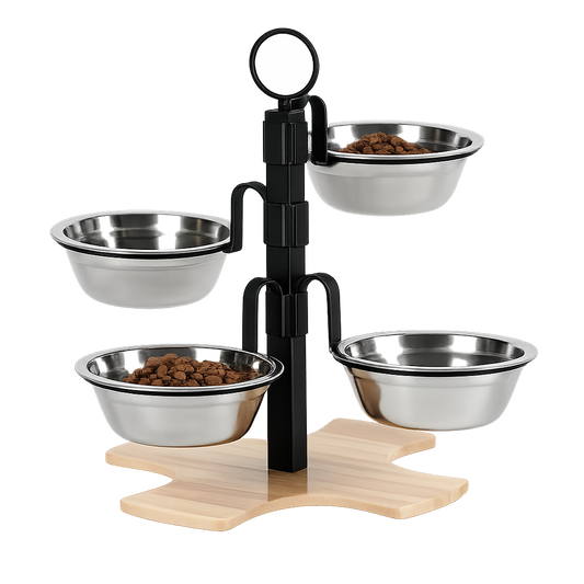 Adjustable Elevated Pet Bowls with Stand