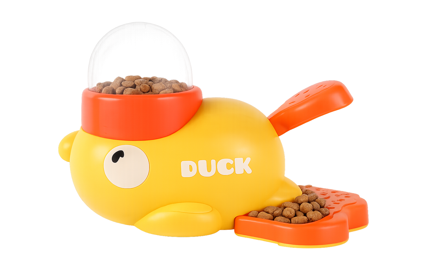 2-in-1 Duck-Shaped Slow Feeder & Treat Puzzle Bowl