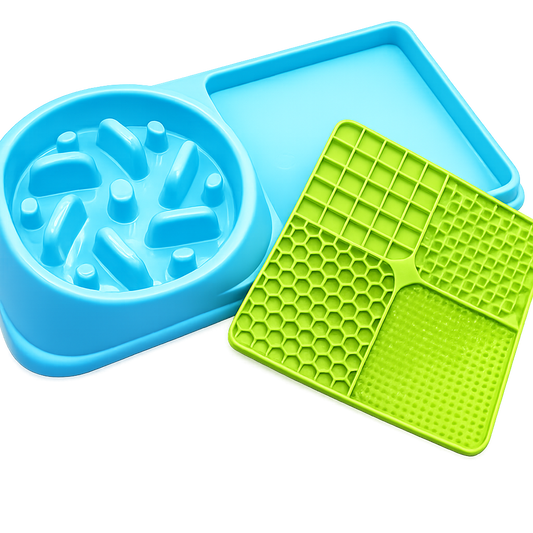 2-in-1 Silicone Slow Feeder & Lick Mat for Dogs