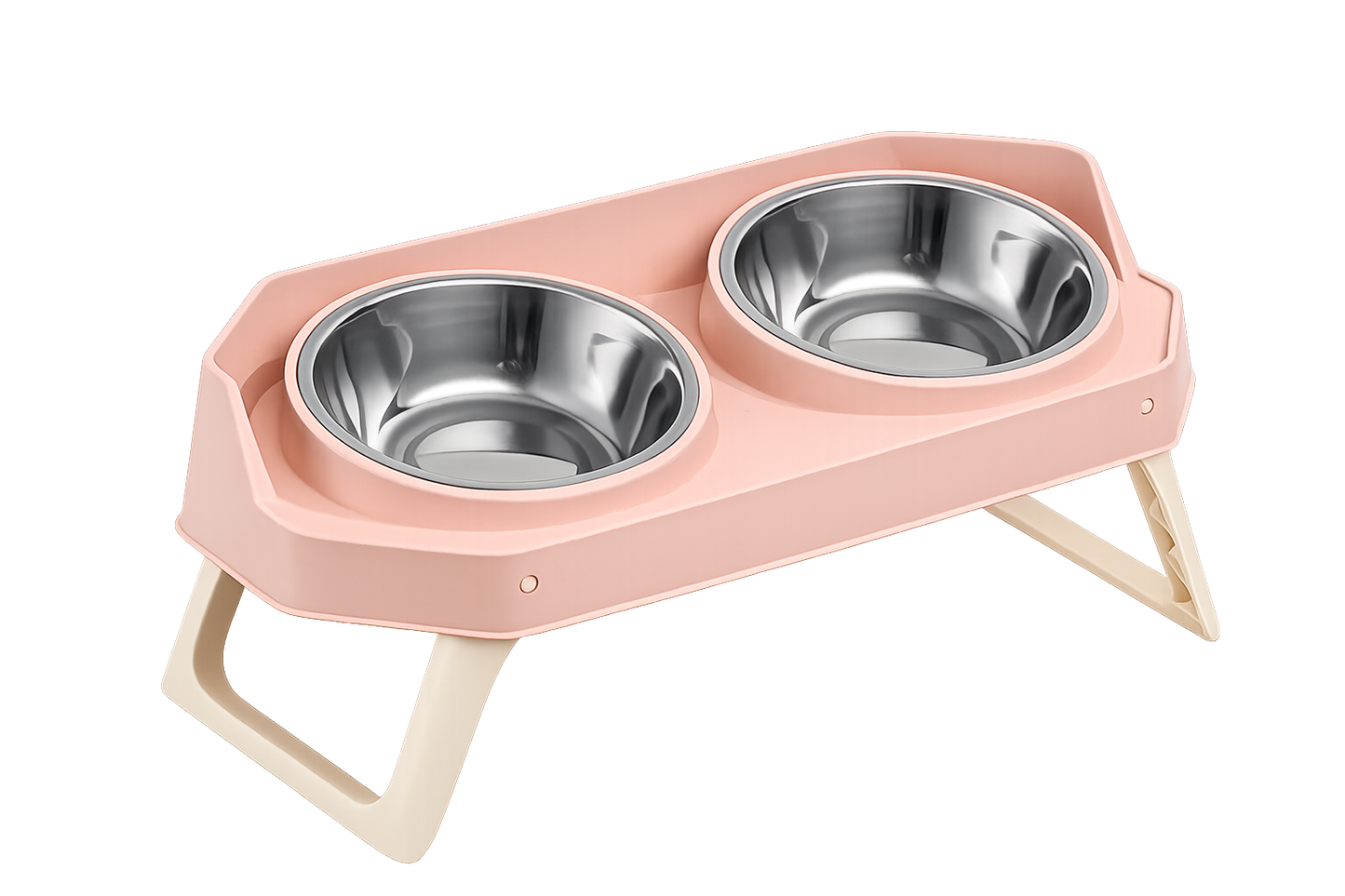Elevated Detachable Pet Food & Water Bowl with Stand