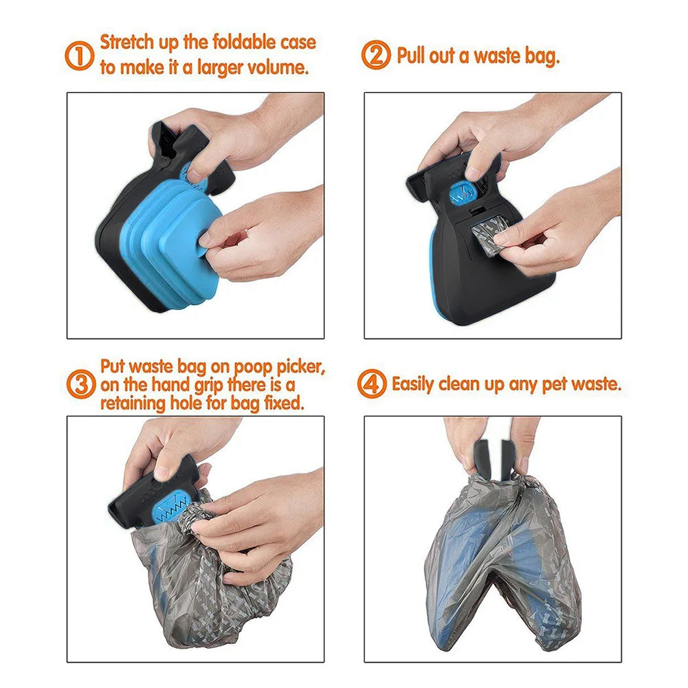 Foldable Dog Pooper Scooper with Waste Bags