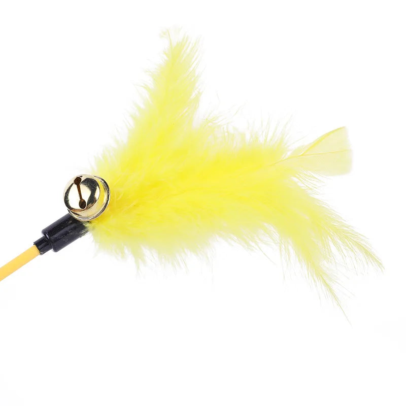 5-Piece Feather Cat Teaser Wand Toy Set