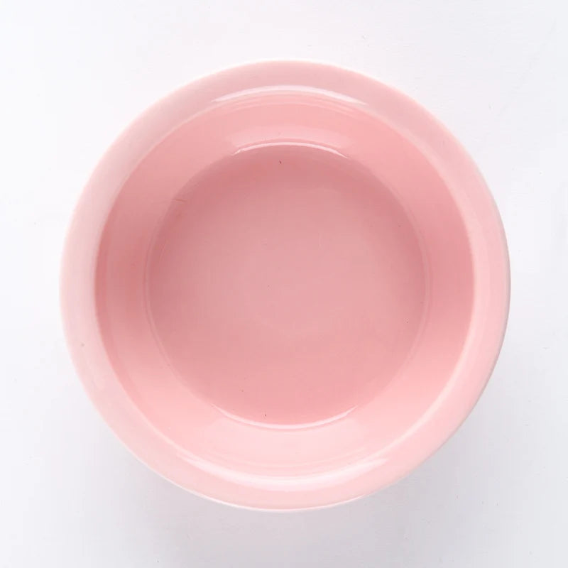 Ceramic Pet Food & Water Bowl with Stand