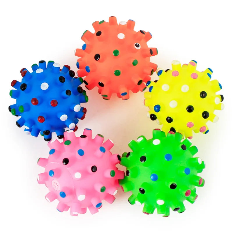 Squeaky Rubber Dog Ball Toy