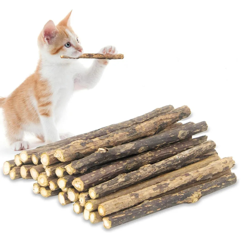 15-Piece Natural Silvervine Cat Chew Stick Set