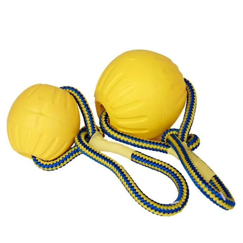 Rubber Dog Chew Ball with Rope