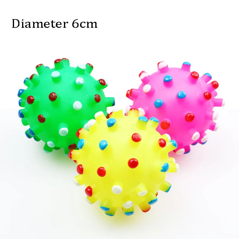Squeaky Rubber Dog Ball Toy