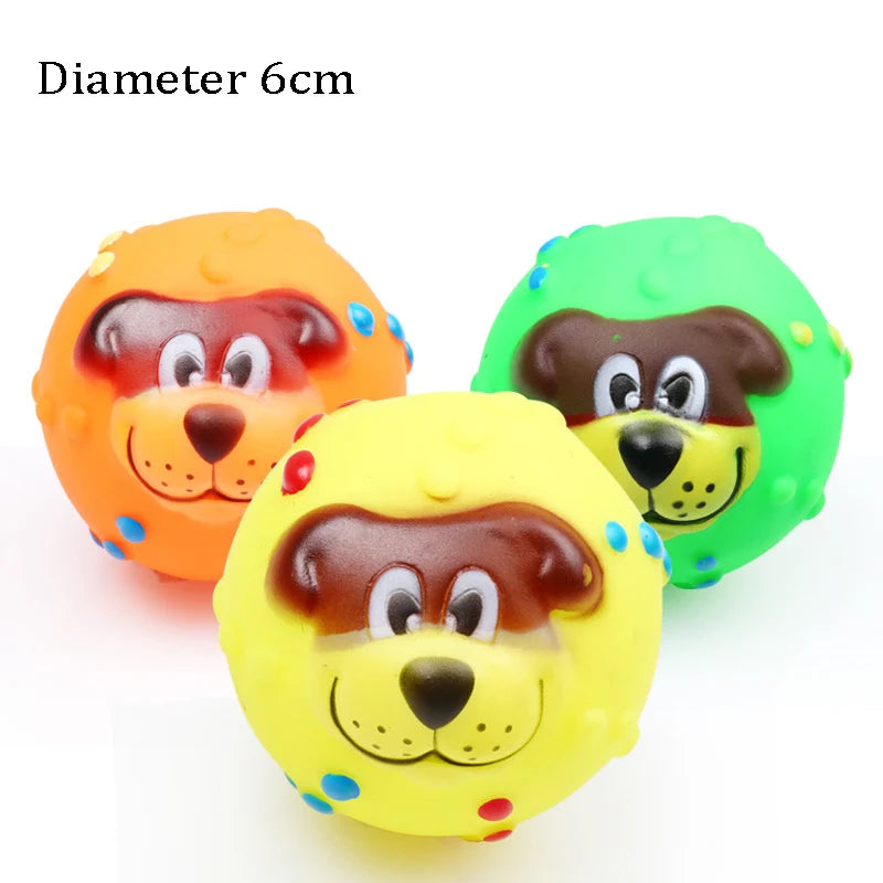Squeaky Rubber Dog Ball Toy