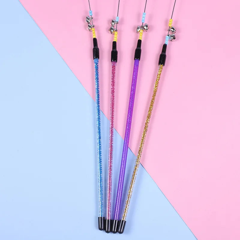 5-Piece Feather Cat Teaser Wand Toy Set