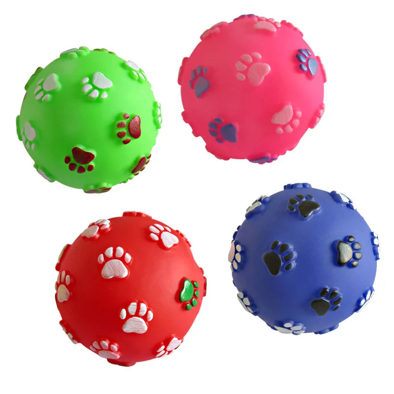 Squeaky Rubber Dog Ball Toy