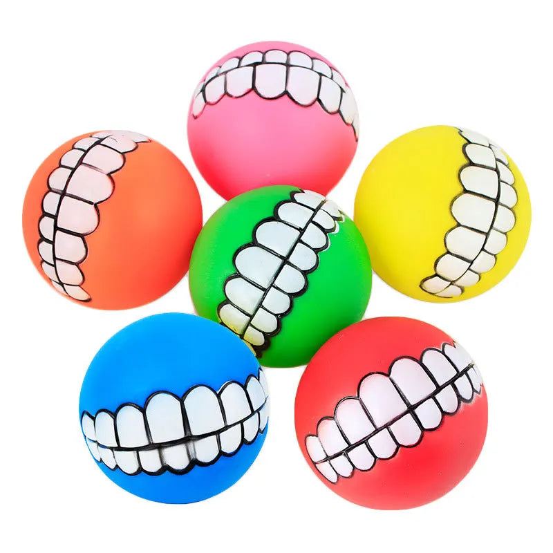 Squeaky Rubber Dog Ball Toy