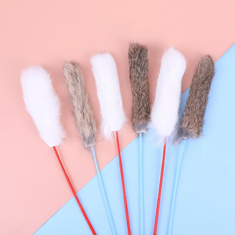 5-Piece Feather Cat Teaser Wand Toy Set