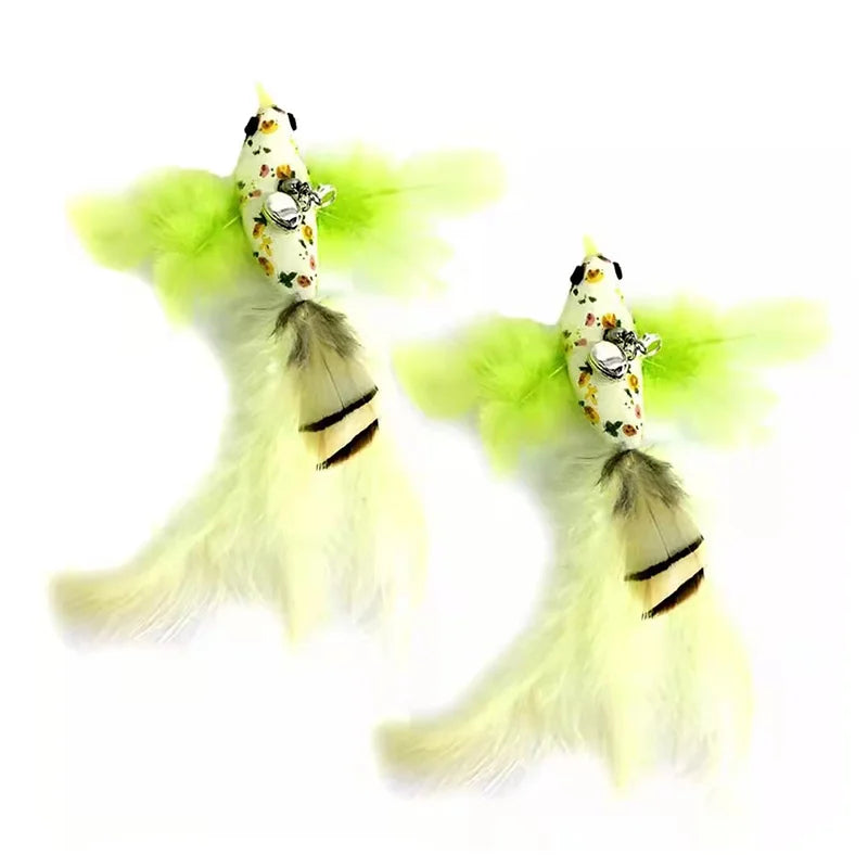 Interactive Bird Feather Cat Teaser Toy