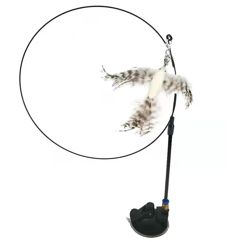 Interactive Bird Feather Cat Teaser Toy
