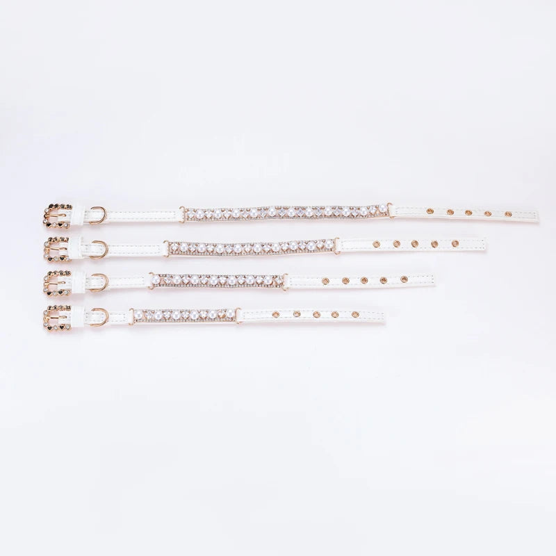Luxury Pearl Rhinestone Pet Collar