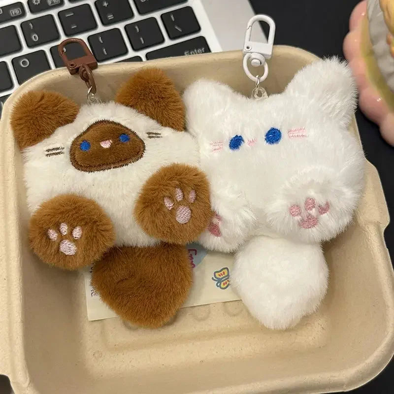 Cute Plush Cat Keychain Bag Charm for You