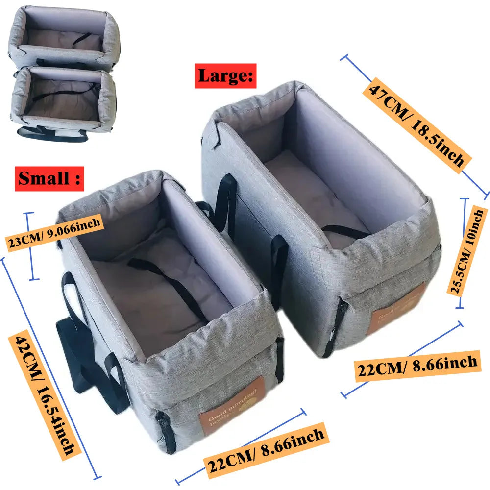 Portable Console Booster Car Seat & Carrier for Small Pets