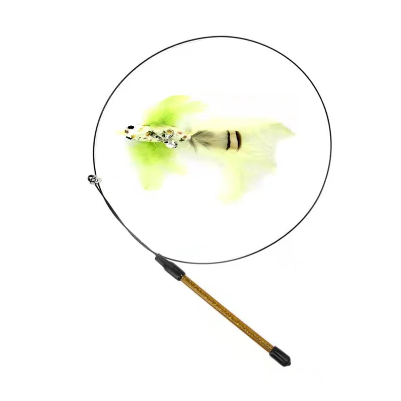 Interactive Bird Feather Cat Teaser Toy